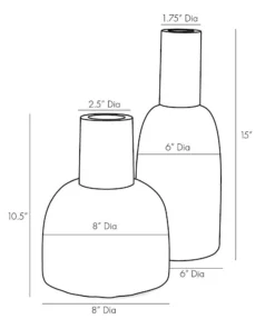 Arteriors Home New Arrivals Huff Vases Set 18 Arteriors Home New Arrivals Huff Vases Set
