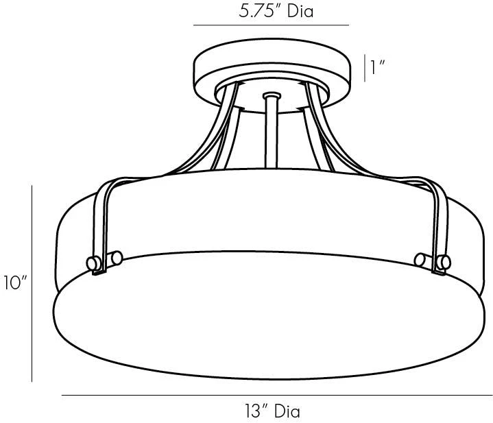 Arteriors Home Hurst Semi Flush Polished Nickel 6 Arteriors Home Hurst Semi Flush Polished Nickel