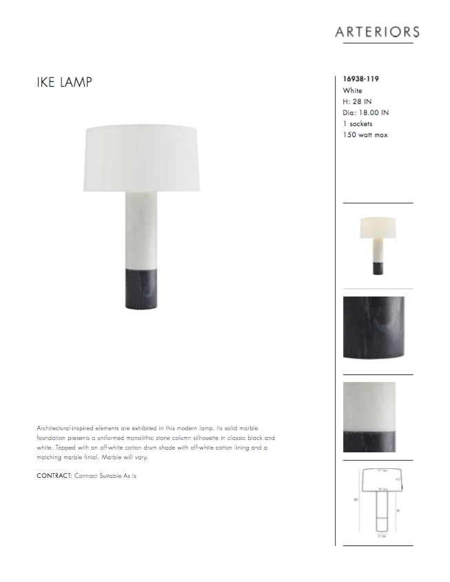 Arteriors Home Ike Lamp 9 Arteriors Home Ike Lamp
