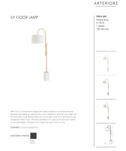 Arteriors Home Ily Floor Lamp Antique Brass New Arrivals