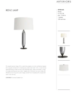 Arteriors Home Irene Lamp New Arrivals