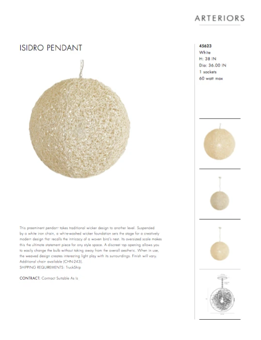 Arteriors Home New Arrivals Isidro Pendant 14 Arteriors Home New Arrivals Isidro Pendant