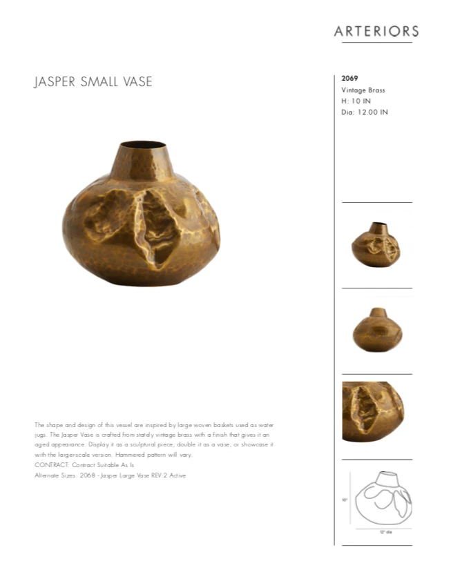 Arteriors Home New Arrivals Jasper Small Vase 10 Arteriors Home New Arrivals Jasper Small Vase