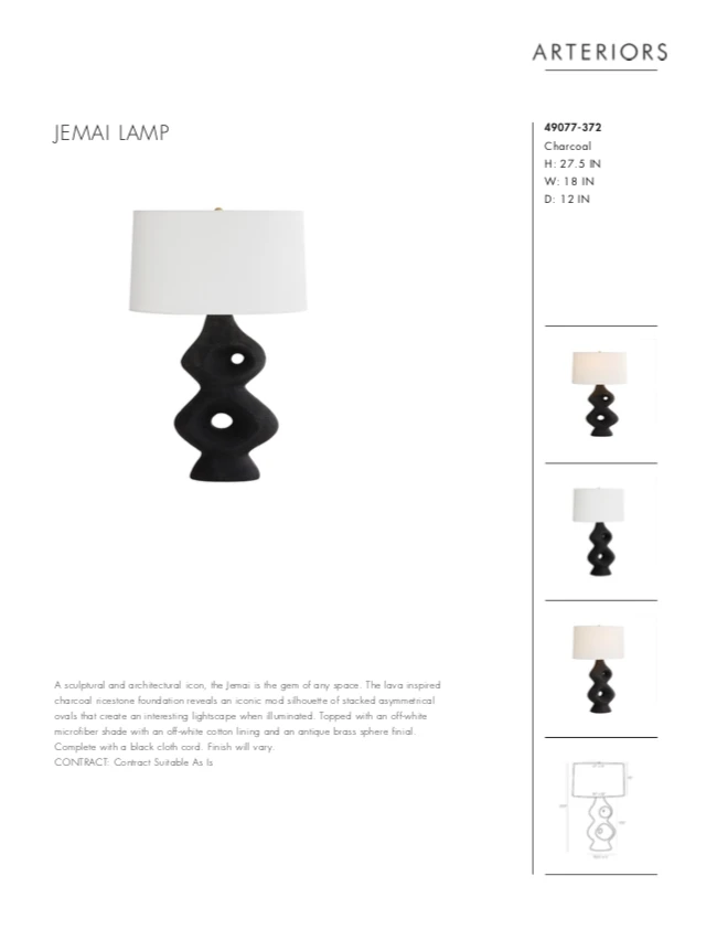 Arteriors Home New Arrivals Jemai Lamp 11 Arteriors Home New Arrivals Jemai Lamp