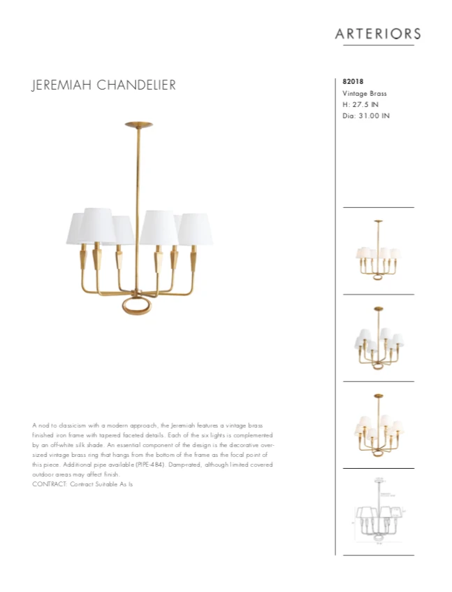 Arteriors Home New Arrivals Jeremiah Chandelier Antique Brass 12 Arteriors Home New Arrivals Jeremiah Chandelier Antique Brass
