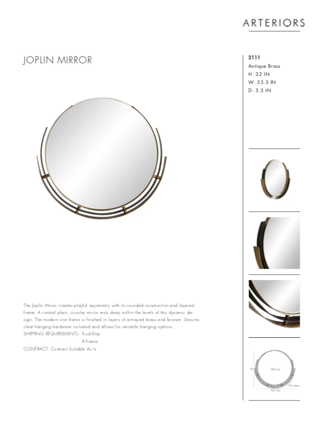 Arteriors Home Joplin Mirror 7 Arteriors Home Joplin Mirror