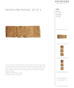 Arteriors Home New Arrivals Kalona Wall Plaques Set Of Three