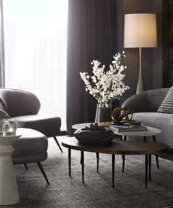 Arteriors Home New Arrivals Kitts Chair Mineral Gray Leather