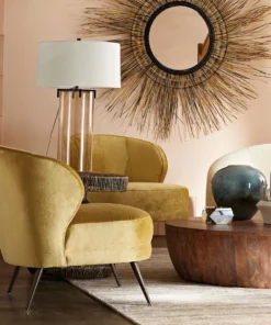 Arteriors Home Kitts Chair Marigold Velvet