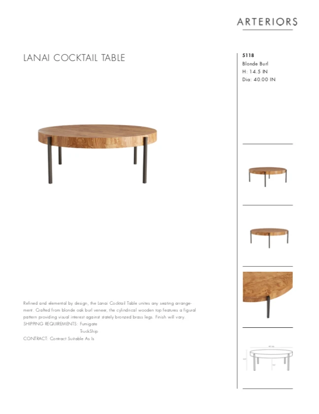 Arteriors Home Lanai Cocktail Table 8 Arteriors Home Lanai Cocktail Table