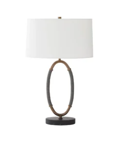 Arteriors Home Landon Lamp Gray Leather New Arrivals
