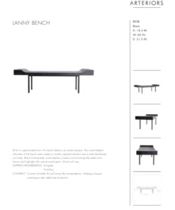 Arteriors Home Lanny Bench 19 Arteriors Home Lanny Bench