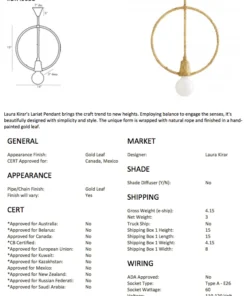 Arteriors Home New Arrivals Lariat Pendant
