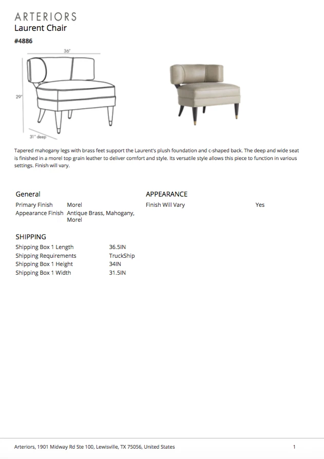 Arteriors Home Laurent Chair Morel New Arrivals 8 Arteriors Home Laurent Chair Morel New Arrivals