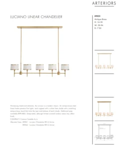 Arteriors Home Luciano Linear Chandelier Antique Brass New Arrivals 16 Arteriors Home Luciano Linear Chandelier Antique Brass New Arrivals