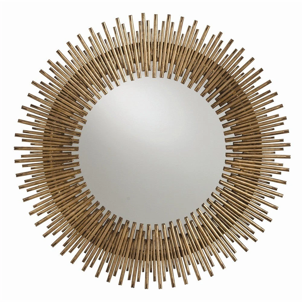 Arteriors Home Prescott Round Mirror Gold Leaf 1 Arteriors Home Prescott Round Mirror Gold Leaf