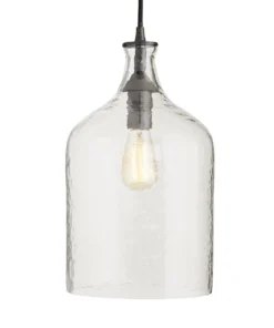 Arteriors Home New Arrivals Noreen Pendant Clear Seedy Glass