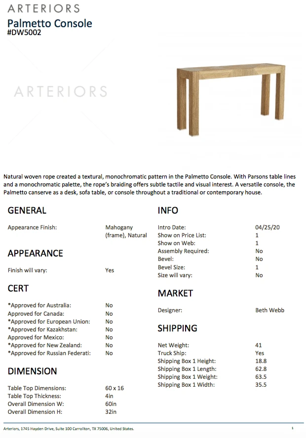 Arteriors Home New Arrivals Palmetto Console 8 Arteriors Home New Arrivals Palmetto Console