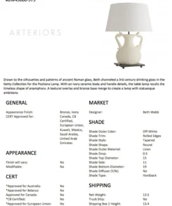 Arteriors Home Positano Lamp 14 Arteriors Home Positano Lamp