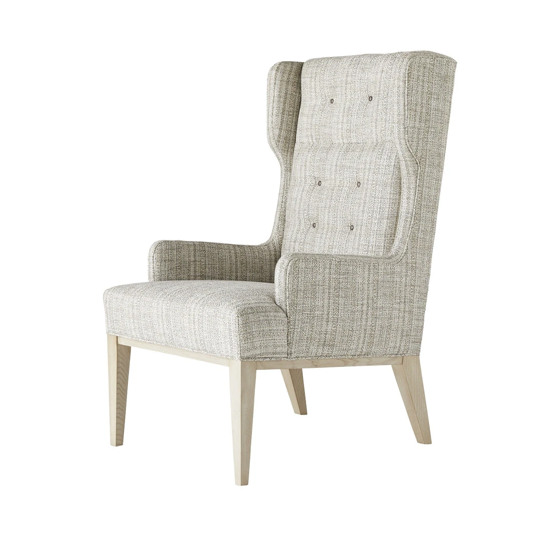 Arteriors Home Idol Wing Chair Platinum Tweed Smoke 1 Arteriors Home Idol Wing Chair Platinum Tweed Smoke