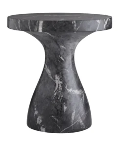 Arteriors Home Serafina Large Accent Table Faux Black Marble