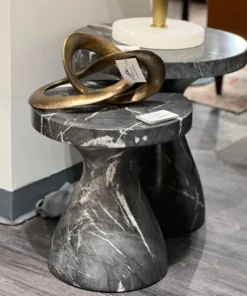 Arteriors Home Serafina Small Accent Table Faux Black Marble New Arrivals