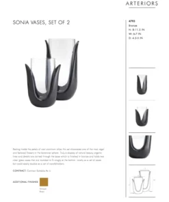 Arteriors Home Sonia Vases Set Bronze New Arrivals 17 Arteriors Home Sonia Vases Set Bronze New Arrivals