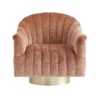 Arteriors Home New Arrivals Springsteen Chair Dusty Rose Velvet Swivel