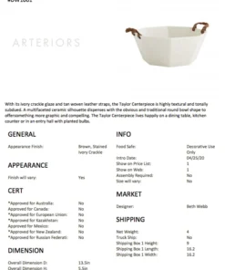 Arteriors Home Taylor Centerpiece New Arrivals 15 Arteriors Home Taylor Centerpiece New Arrivals