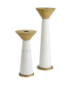 Arteriors Home Tenbrooke Candleholders White Set Of Two New Arrivals