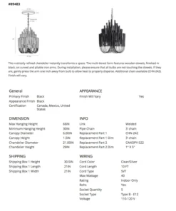 Arteriors Home Tilda Small Chandelier Black New Arrivals