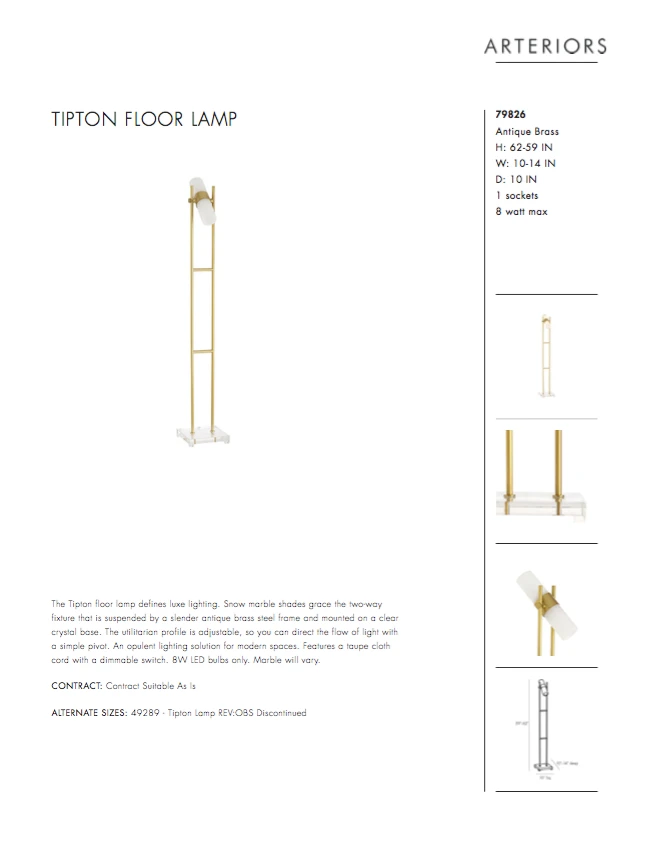 Arteriors Home Tipton Floor Lamp 7 Arteriors Home Tipton Floor Lamp