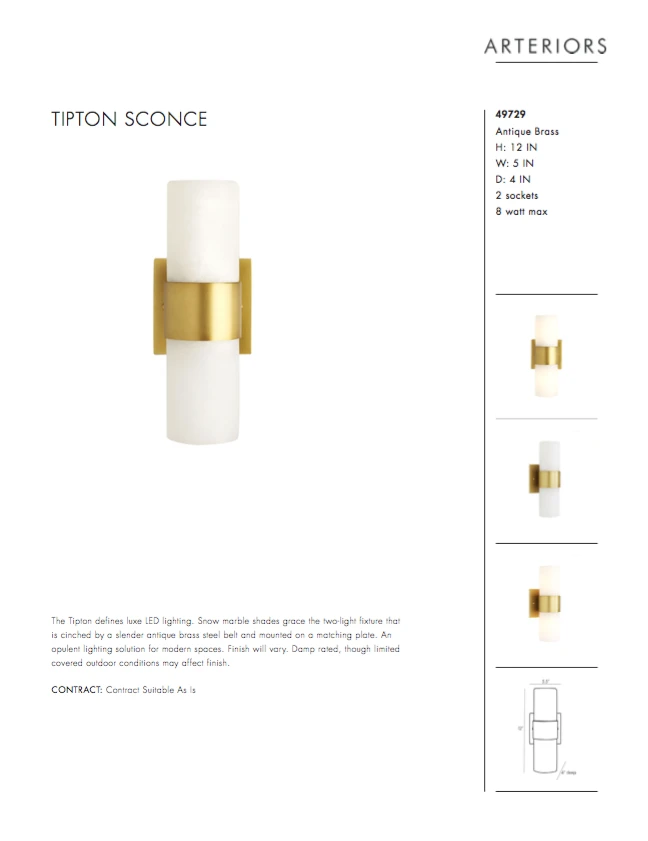 Arteriors Home Tipton Sconce New Arrivals 8 Arteriors Home Tipton Sconce New Arrivals