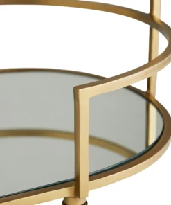 Arteriors Home Trainor Bar Cart Antique Brass