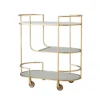 Arteriors Home Trainor Bar Cart Antique Brass