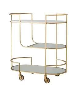 Arteriors Home Trainor Bar Cart Antique Brass