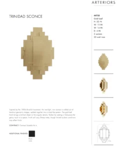 Arteriors Home Trinidad Sconce Gold Leaf New Arrivals