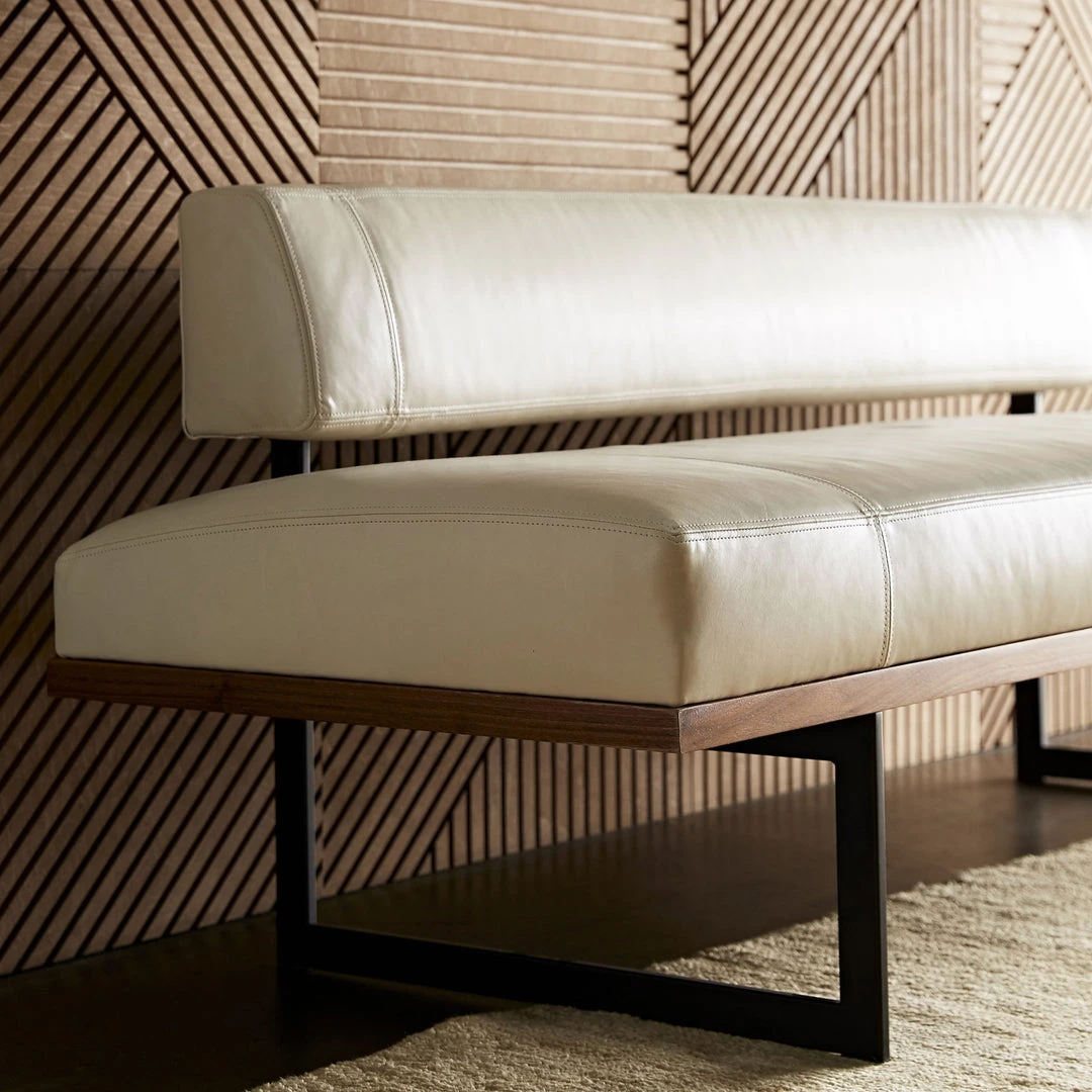 Arteriors Home Tuck Bench Ivory Leather New Arrivals 3 Arteriors Home Tuck Bench Ivory Leather New Arrivals