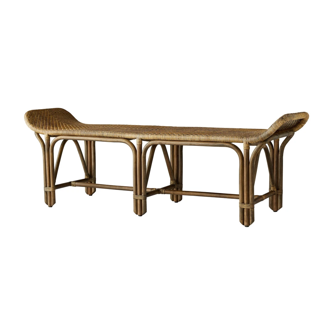 Arteriors Home Tucker Bench Tobacco Rattan New Arrivals 1 Arteriors Home Tucker Bench Tobacco Rattan New Arrivals