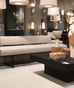 Arteriors Home Tuck Bench Bone Linen New Arrivals