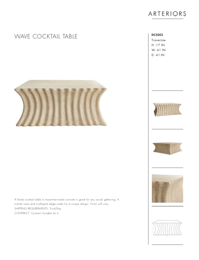 Arteriors Home Wave Cocktail Table New Arrivals 10 Arteriors Home Wave Cocktail Table New Arrivals