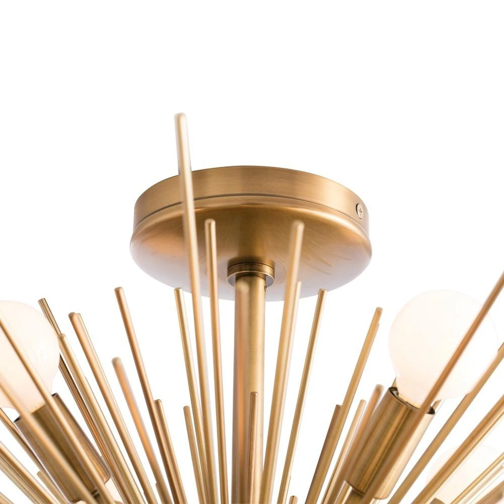 Arteriors Home Zanadoo Fixed Chandelier Antique Brass 4 Arteriors Home Zanadoo Fixed Chandelier Antique Brass