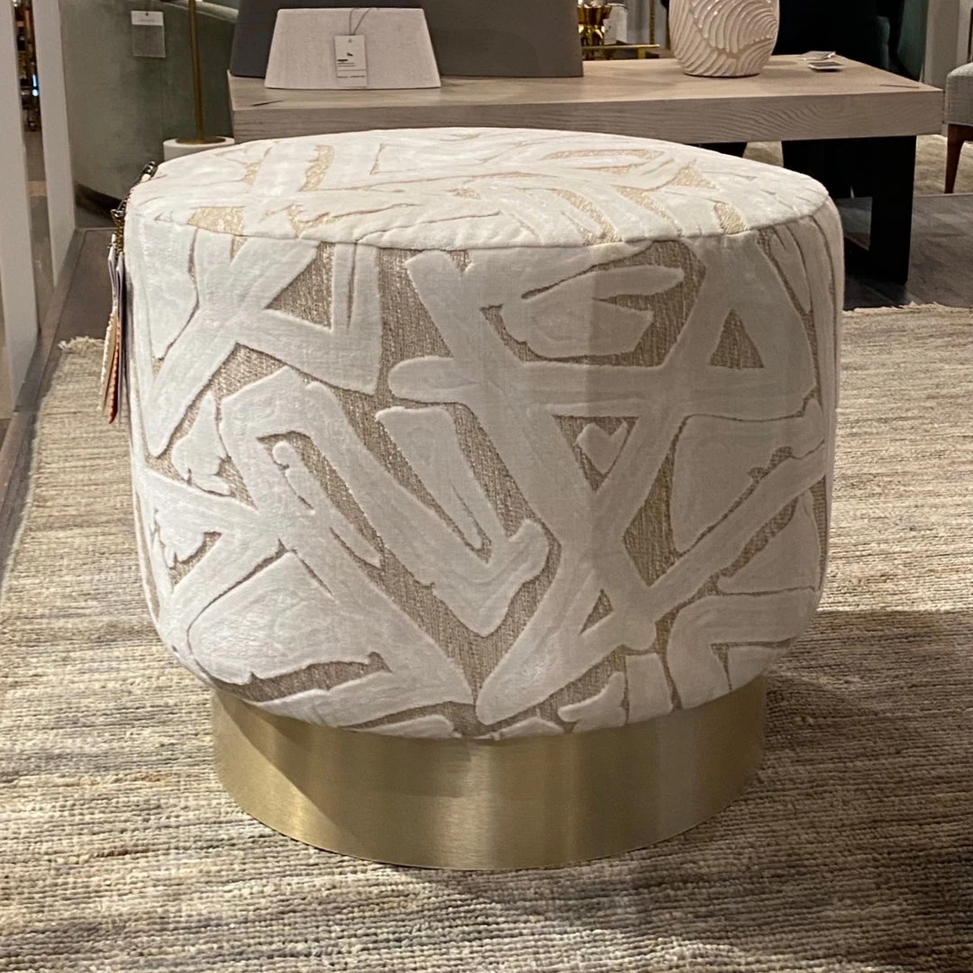 Arteriors Home New Arrivals Avalon Ottoman Swiss Coffee Champagne Swivel 2 Arteriors Home New Arrivals Avalon Ottoman Swiss Coffee Champagne Swivel