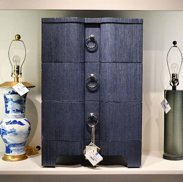 Bungalow 5 Bardot 3 Drawer Side Table Navy Blue New Arrivals 2 Bungalow 5 Bardot 3 Drawer Side Table Navy Blue New Arrivals