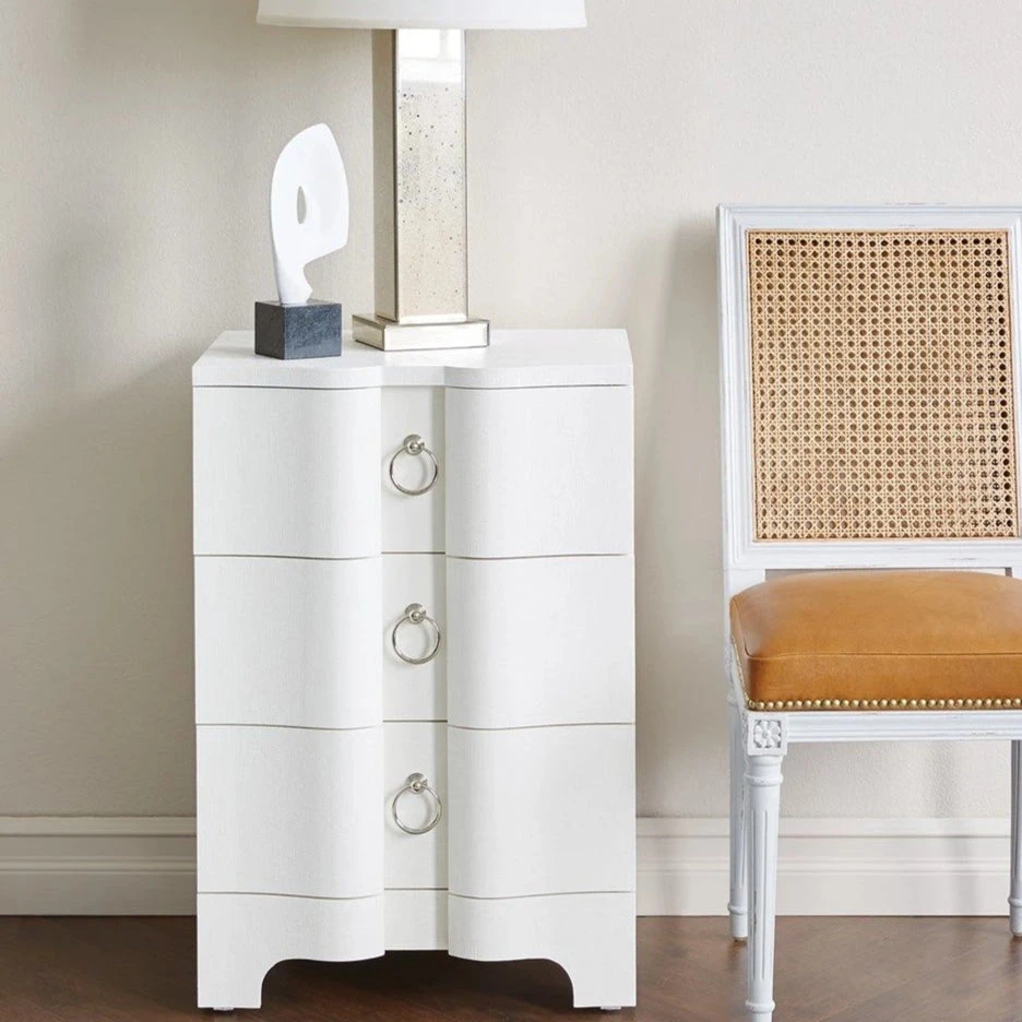 Bungalow 5 New Arrivals Bardot 3 Drawer Side Table White 2 Bungalow 5 New Arrivals Bardot 3 Drawer Side Table White