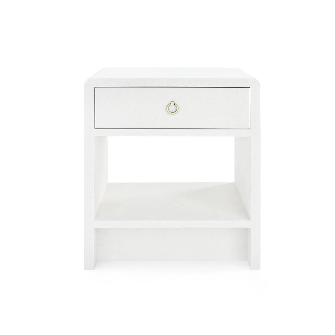 Bungalow 5 Benjamin Linen 1 Drawer Side Table White New Arrivals 3 Bungalow 5 Benjamin Linen 1 Drawer Side Table White New Arrivals