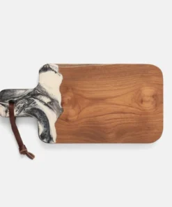 Blue Pheasant Austin Black Swirl Serving Board Large