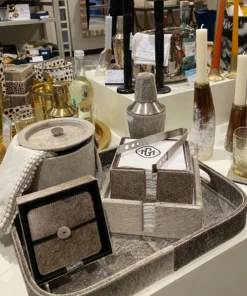 Blue Pheasant Browmley Tray Gray Hide