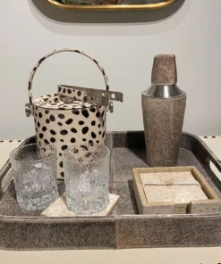 Blue Pheasant Browmley Tray Gray Hide