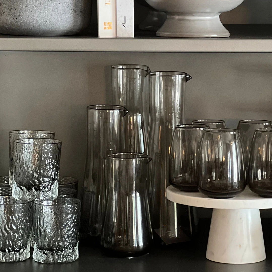 Blue Pheasant Declan Pitcher Smoke Set Of 3 3 Blue Pheasant Declan Pitcher Smoke Set Of 3